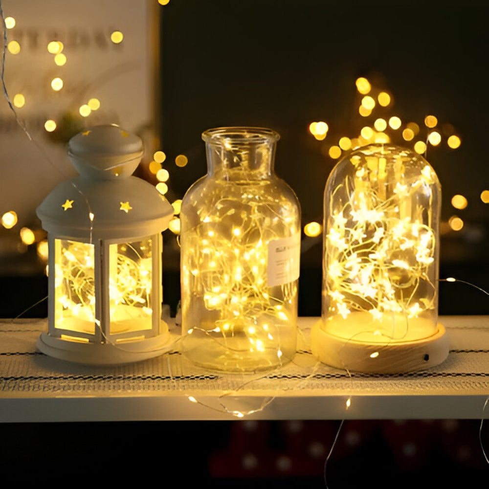 Guirlande lumineuse à LED solaire pour extérieur – éclairage d'ambiance avec une lueur chaleureuse