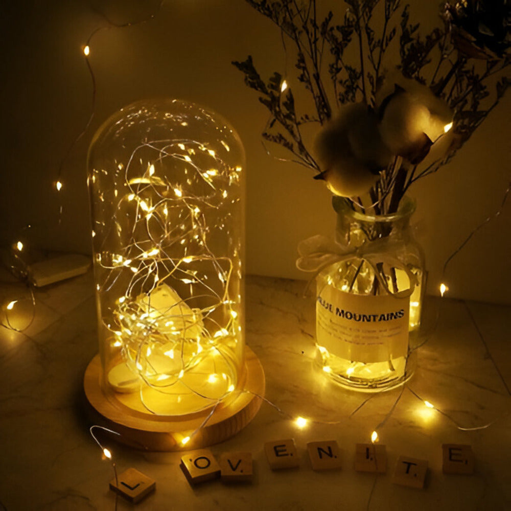 Guirlande lumineuse à LED solaire pour extérieur – éclairage d'ambiance avec une lueur chaleureuse