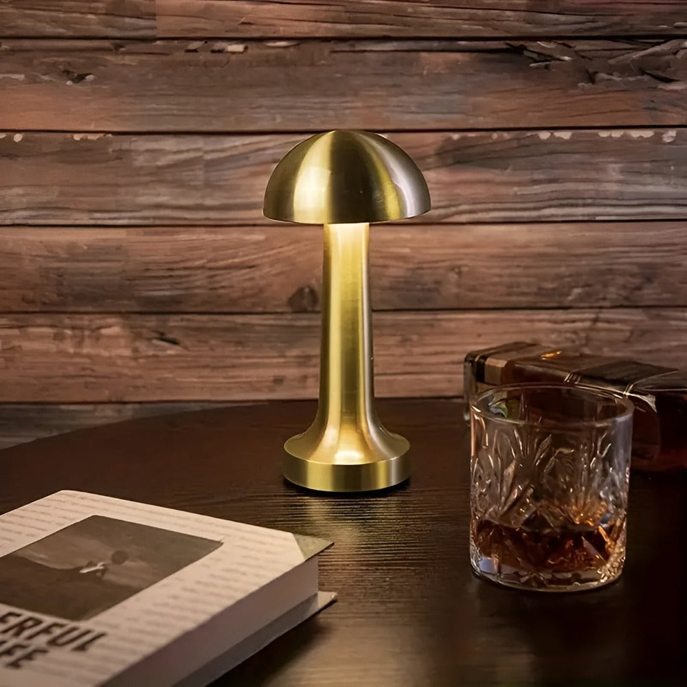 TopTouch Lampe de Table - Lampe LED Sans Fil avec Design Champignon Rétro