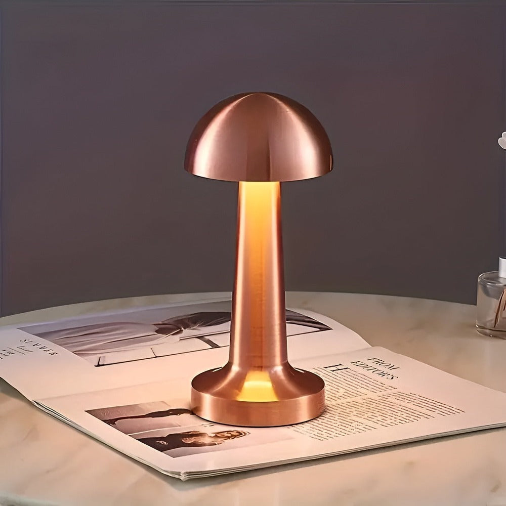 TopTouch Lampe de Table - Lampe LED Sans Fil avec Design Champignon Rétro
