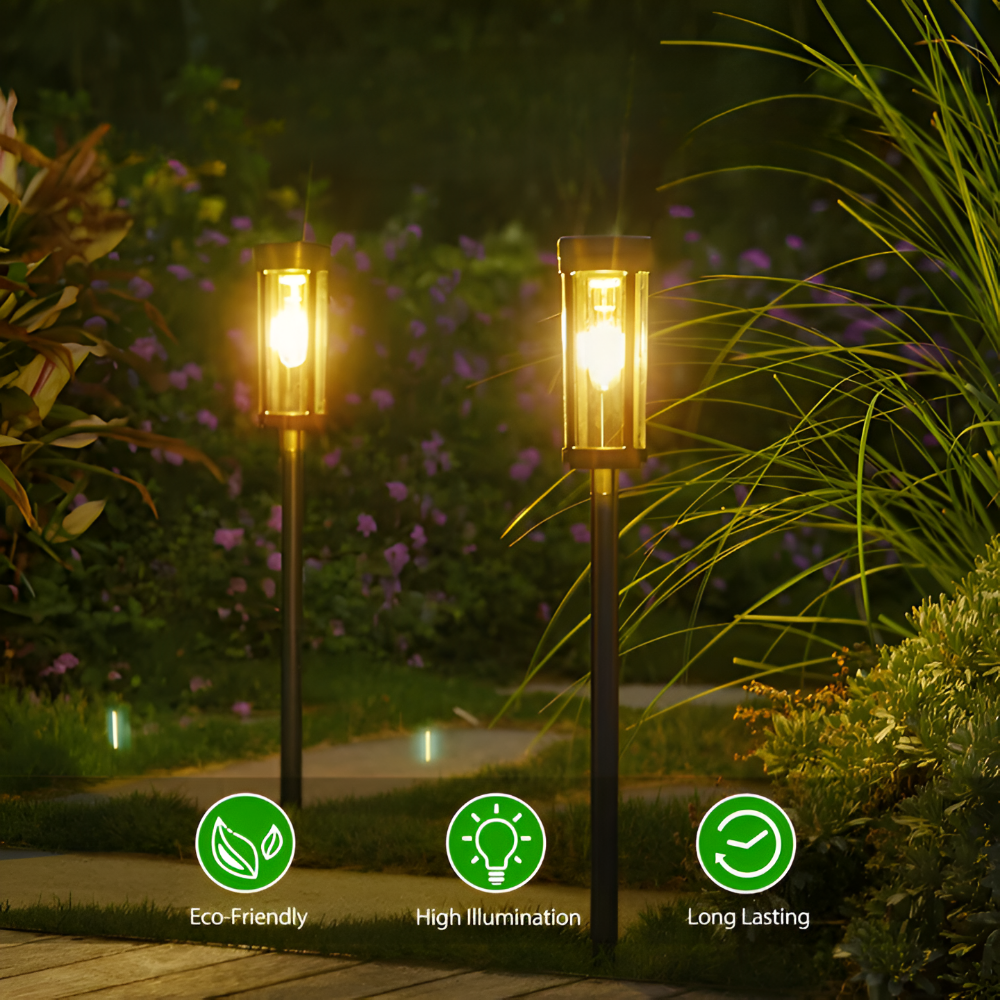 Lampe solaire LED étanche pour le jardin – blanc chaud (paquet de 2/4/8)