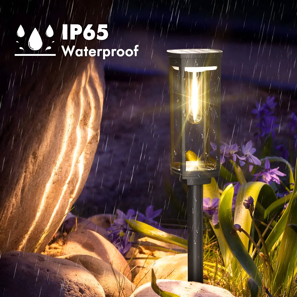 Lampe solaire LED étanche pour le jardin – blanc chaud (paquet de 2/4/8)