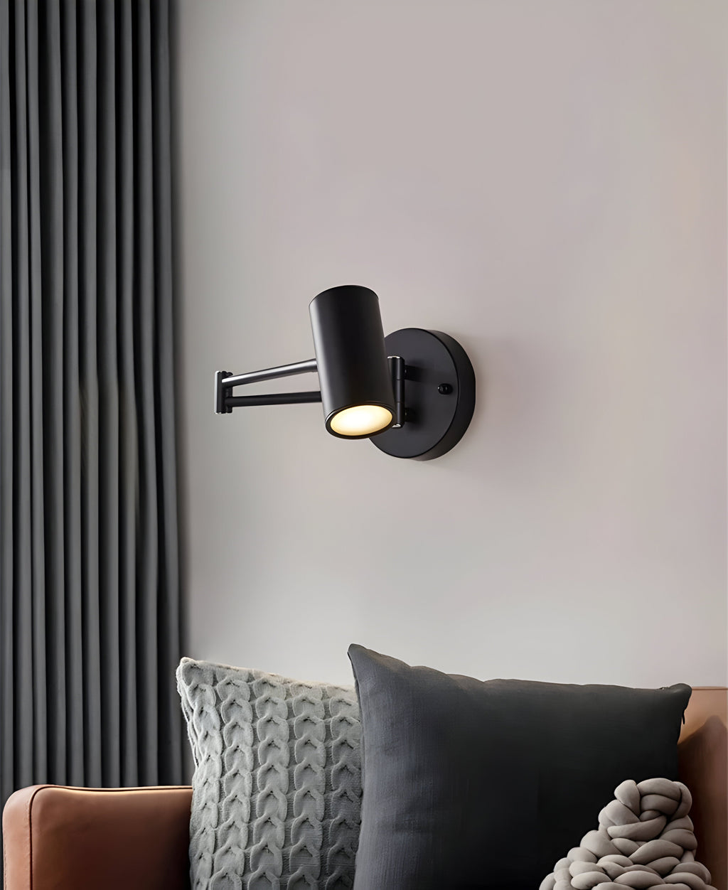 Applique murale réglable en or et noir – Lampe de lecture LED pour chambre à coucher