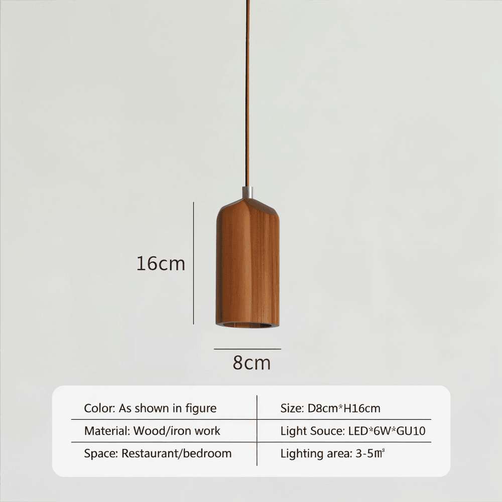 TimberaTube – Suspension en Bois avec Design Cylindrique en Frêne et Acacia