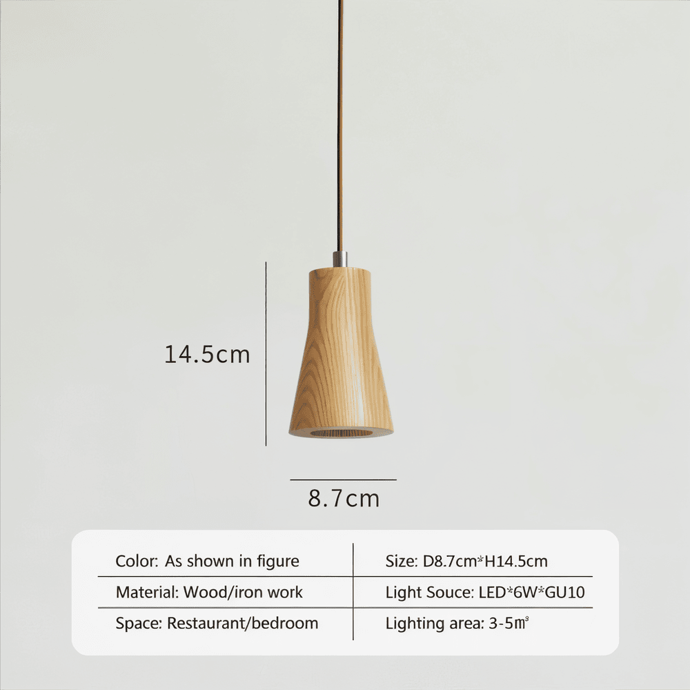 TimberaTube – Suspension en Bois avec Design Cylindrique en Frêne et Acacia