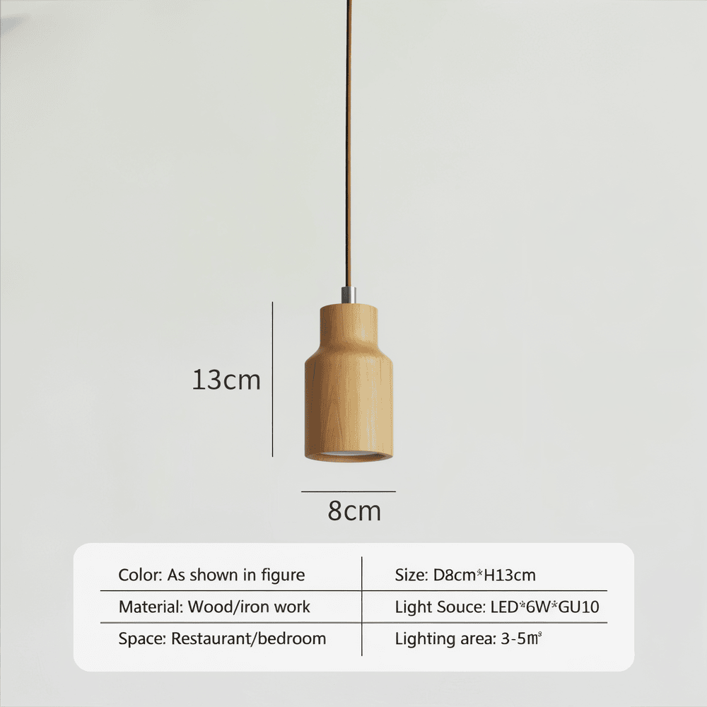 TimberaTube – Suspension en Bois avec Design Cylindrique en Frêne et Acacia