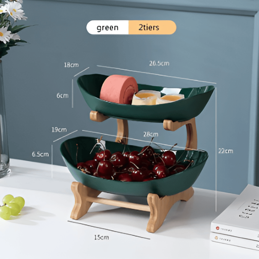 Bol à Fruits en Bois à Plusieurs Couches - Bol à Fruits Moderne