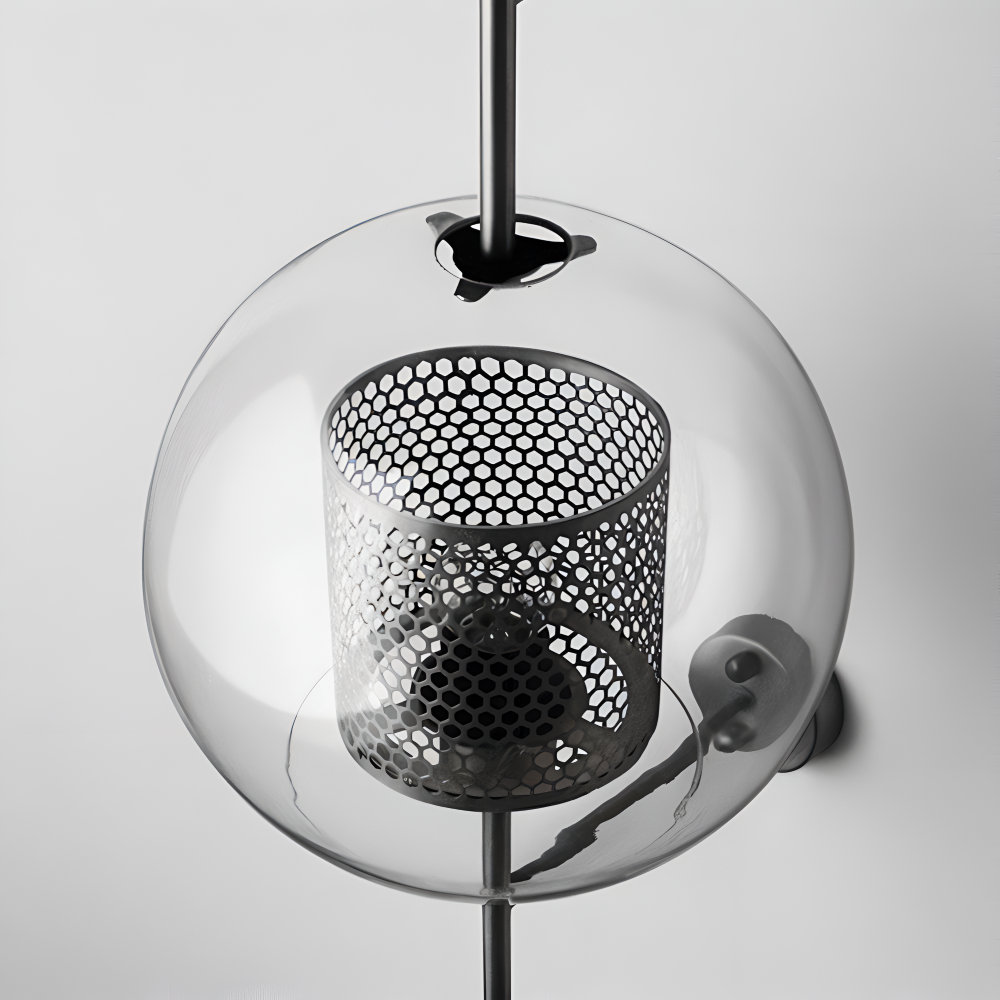 Hexara Applique Murale – Applique en Verre avec Motif de Ruche dans un Style LED Vintage