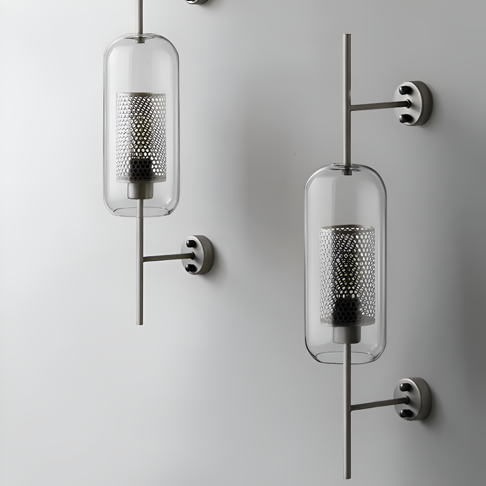 Hexara Applique Murale – Applique en Verre avec Motif de Ruche dans un Style LED Vintage