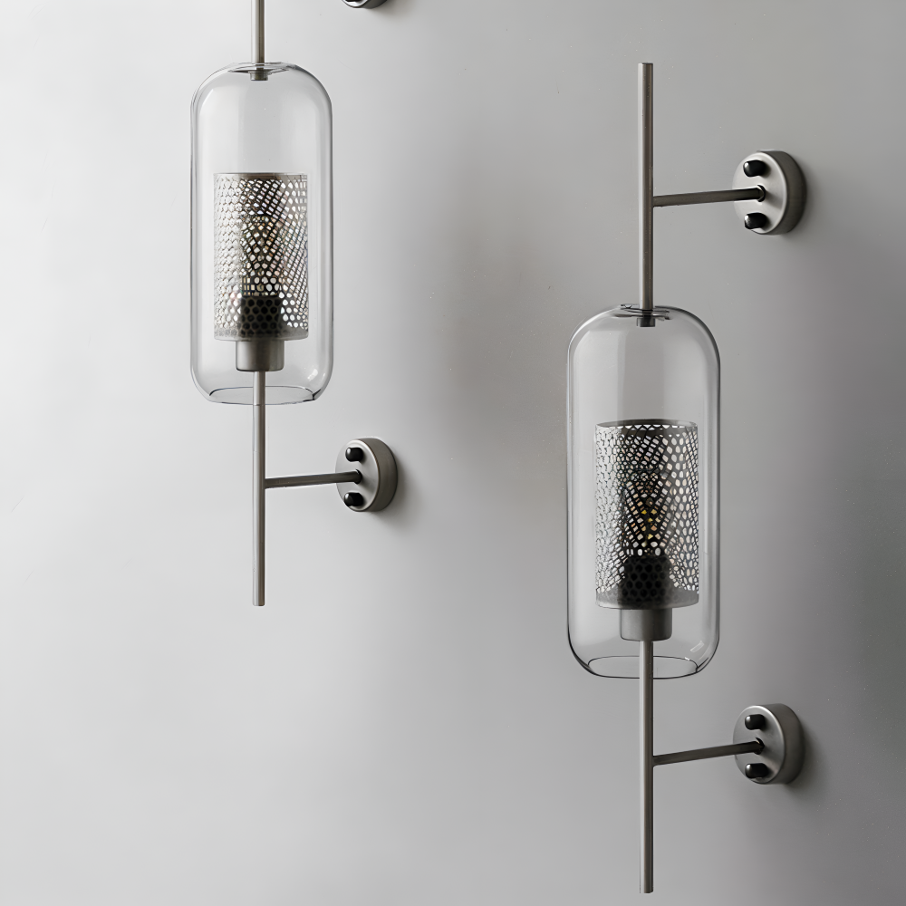 Hexara Applique Murale – Applique en Verre avec Motif de Ruche dans un Style LED Vintage