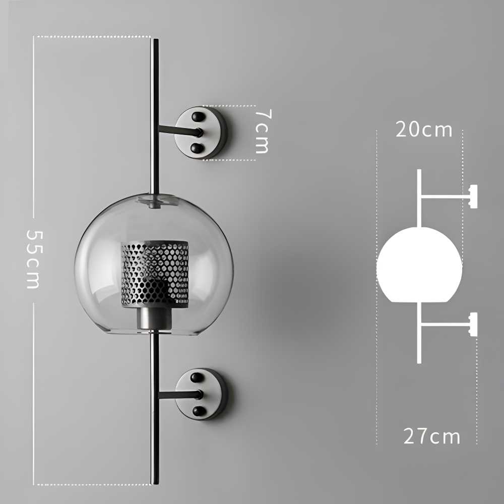 Hexara Applique Murale – Applique en Verre avec Motif de Ruche dans un Style LED Vintage