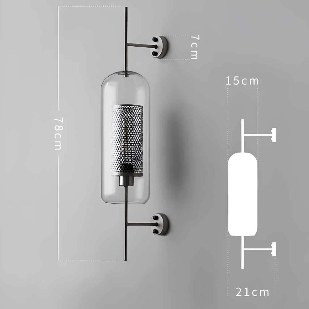 Hexara Applique Murale – Applique en Verre avec Motif de Ruche dans un Style LED Vintage