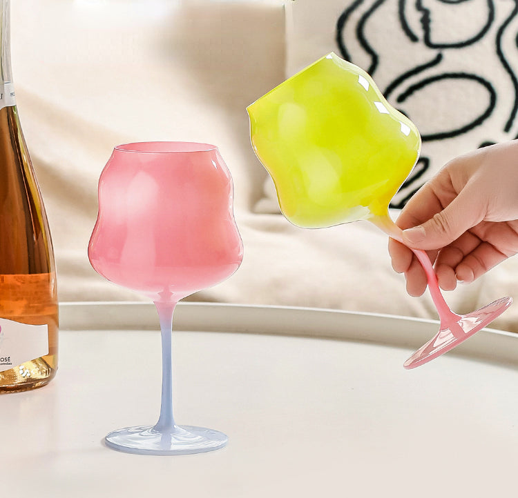 Verre à vin original et irrégulier - 473 ml Verre élégant pour une dégustation élégante