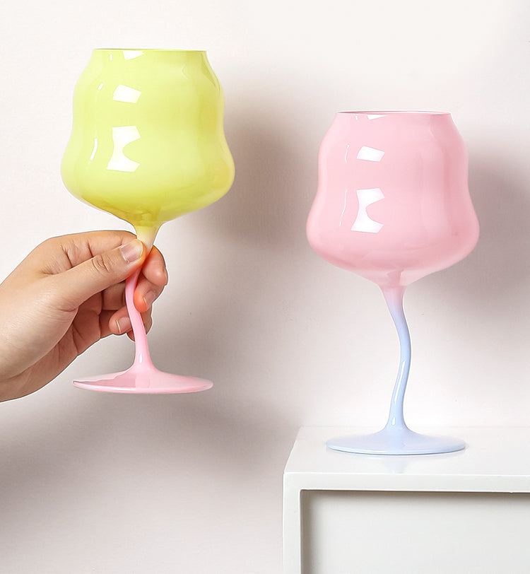 Verre à vin original et irrégulier - 473 ml Verre élégant pour une dégustation élégante