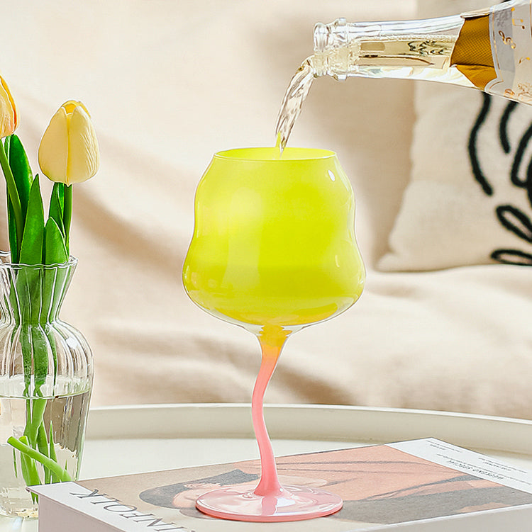 Verre à vin original et irrégulier - 473 ml Verre élégant pour une dégustation élégante