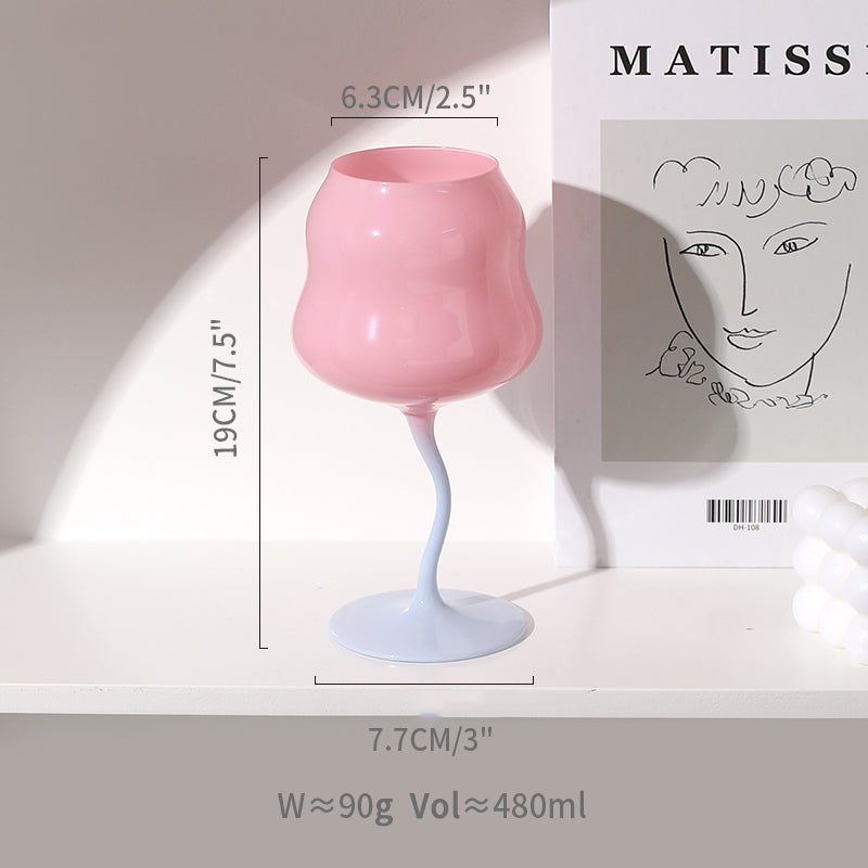 Verre à vin original et irrégulier - 473 ml Verre élégant pour une dégustation élégante