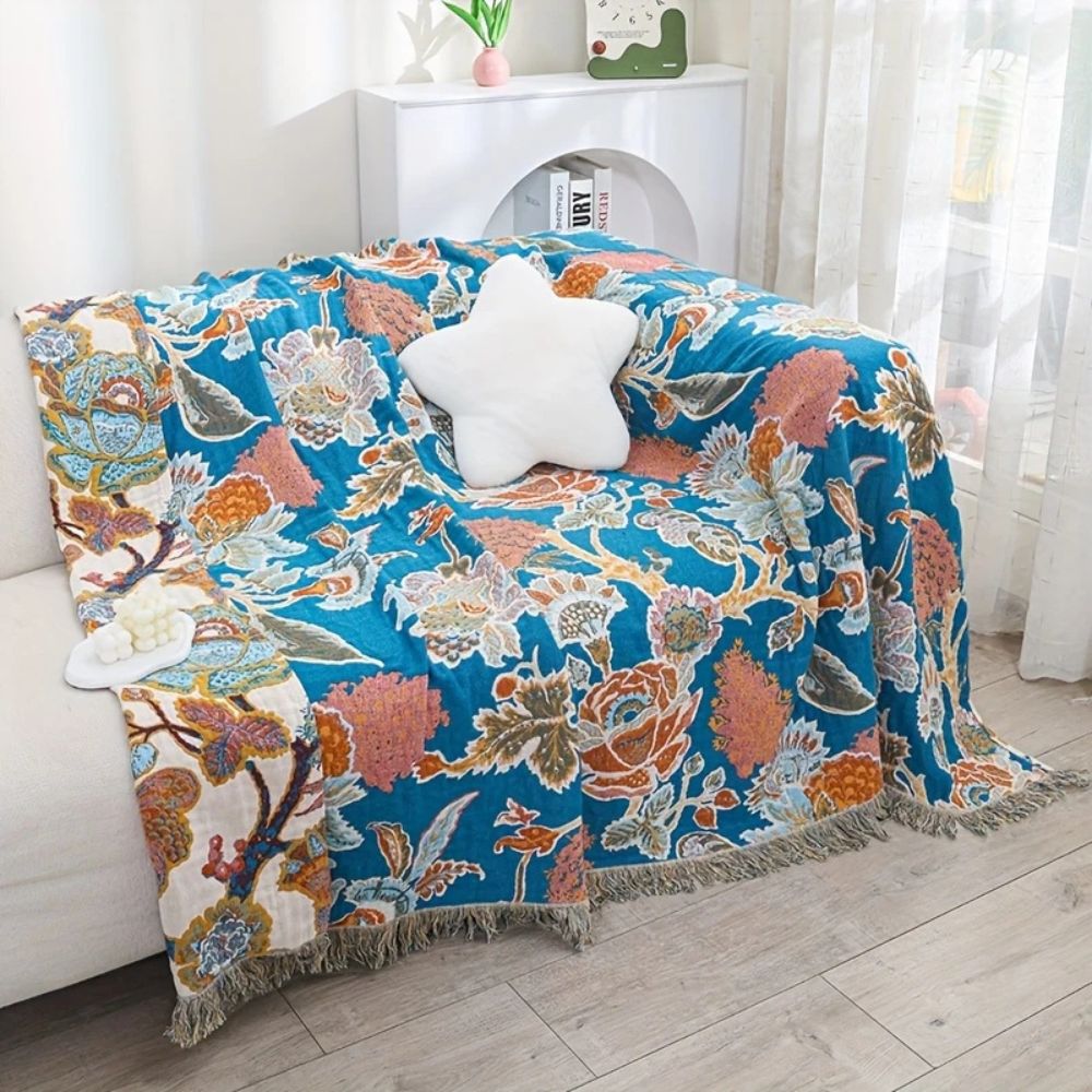 Couverture en Coton Jardin Ornamental