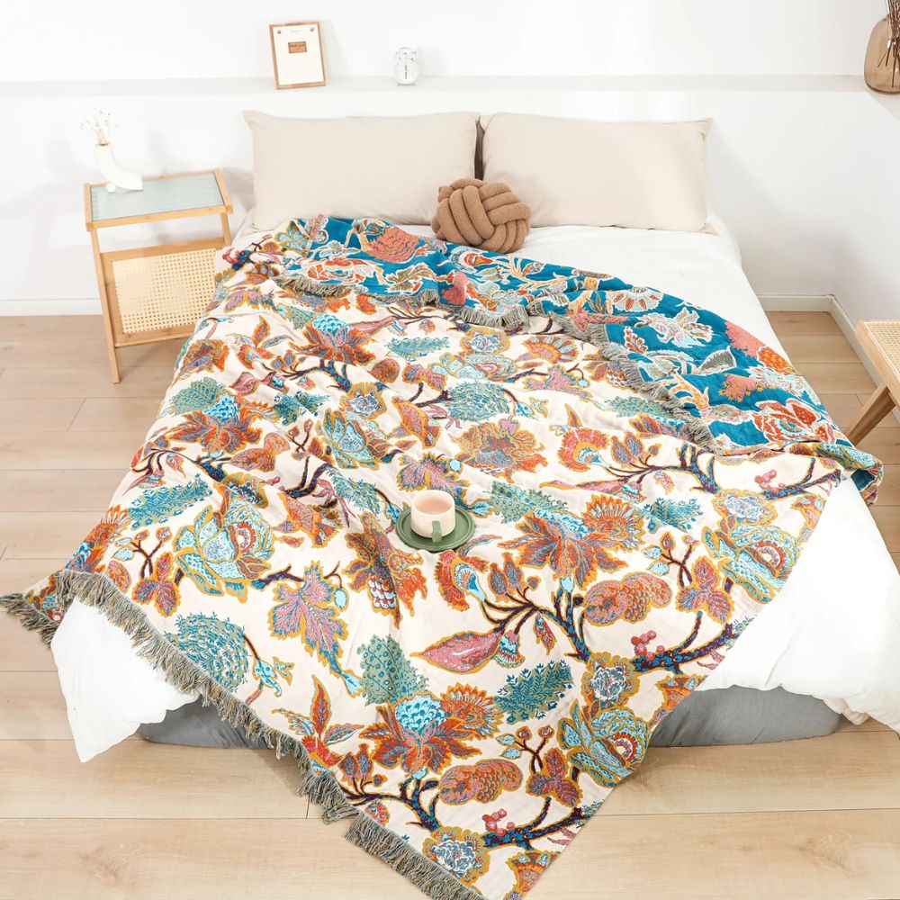 Couverture en Coton Jardin Ornamental