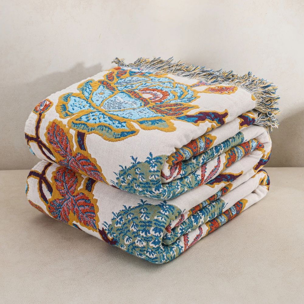 Couverture en Coton Jardin Ornamental
