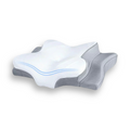 Coussin orthopédique pour le cou 6 zones – Coussin ergonomique en forme d'étoile avec accoudoirs – Mousse à mémoire contre les douleurs cervicales
