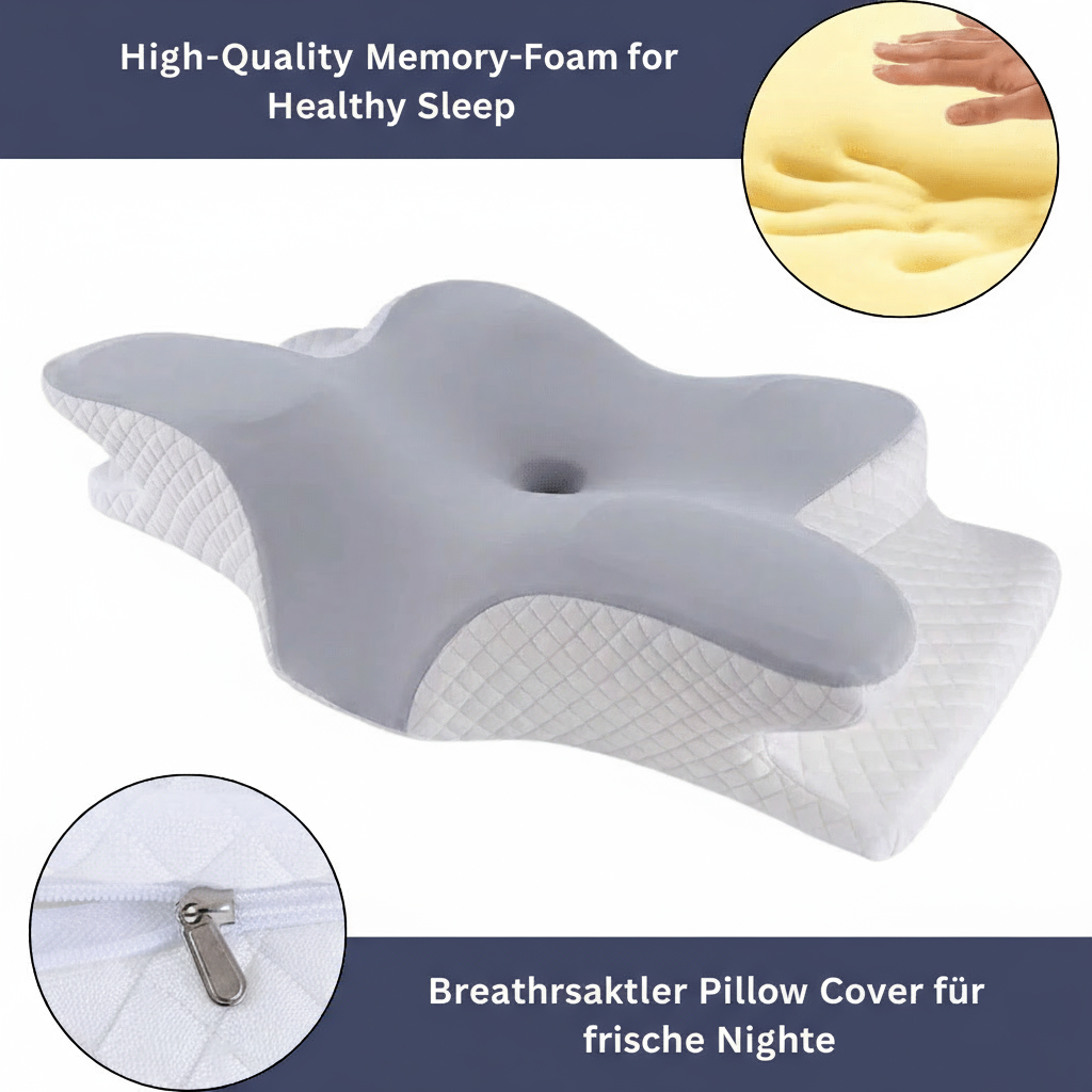 GESUNDPUR PILLOW – Coussin orthopédique en mousse à mémoire pour soulager les douleurs au cou et aux épaules