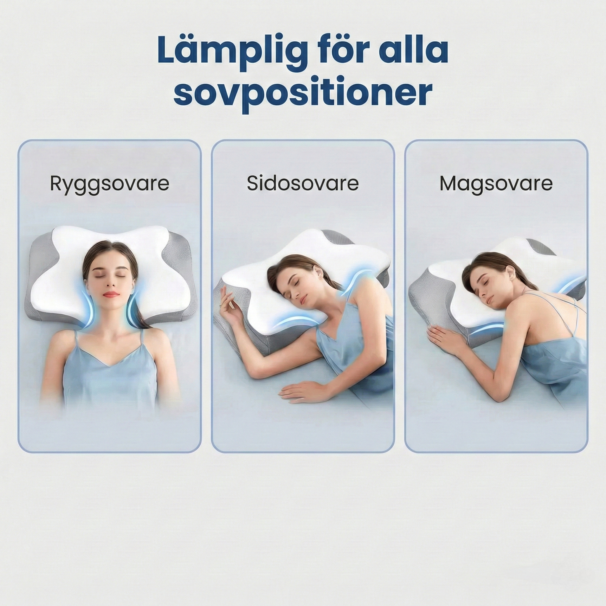 Coussin orthopédique pour le cou 6 zones – Coussin ergonomique en forme d'étoile avec accoudoirs – Mousse à mémoire contre les douleurs cervicales