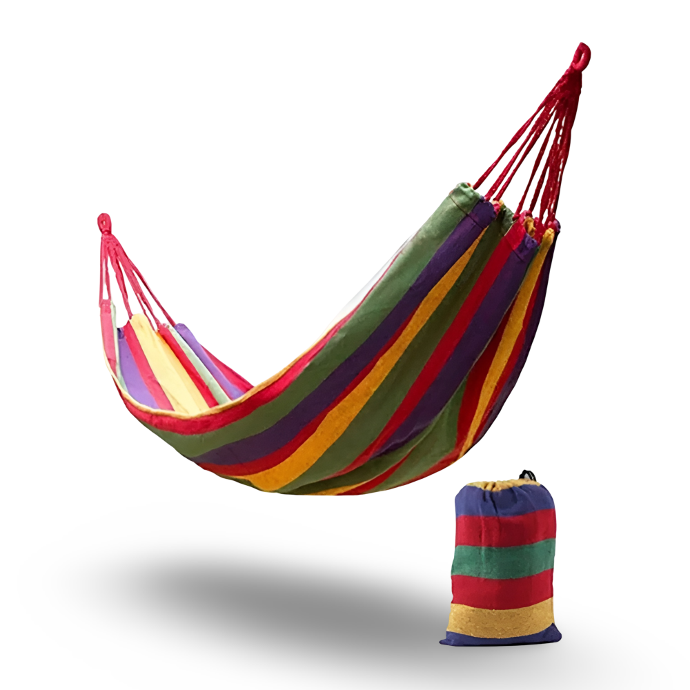 Hamac d'extérieur | Tissu en coton respirant | Avec cordes et sac de transport | CampNest