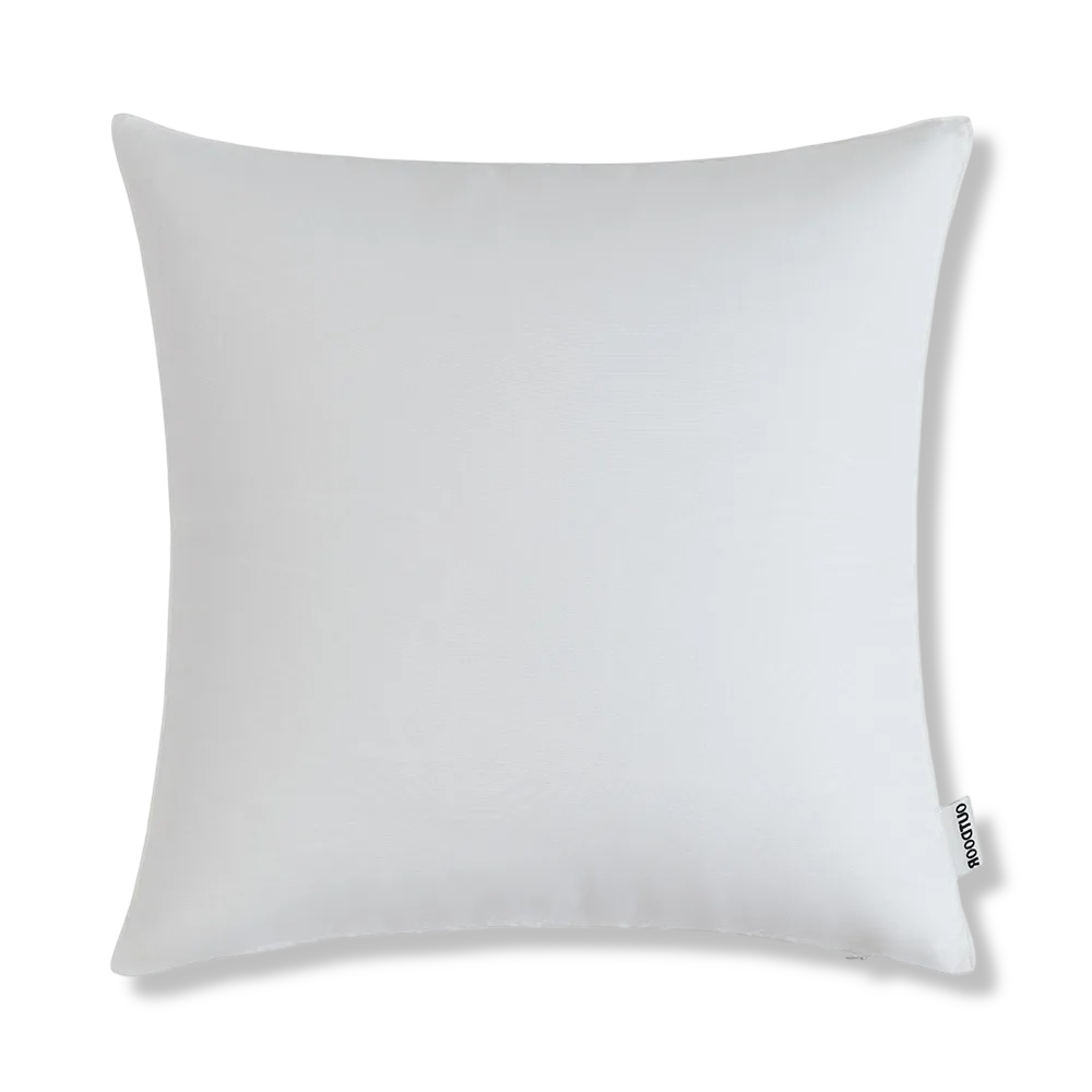 Housse de coussin d'extérieur 45x45 cm Résistante aux intempéries – Coussin au look lin rustique pour jardin & terrasse – Déperlant