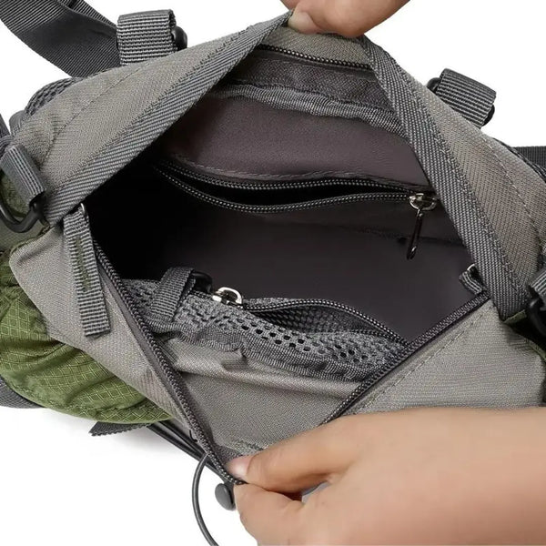 Sac banane de randonnée imperméable – Sac à taille de 5L avec poches zippées pour promenades et aventures en plein air