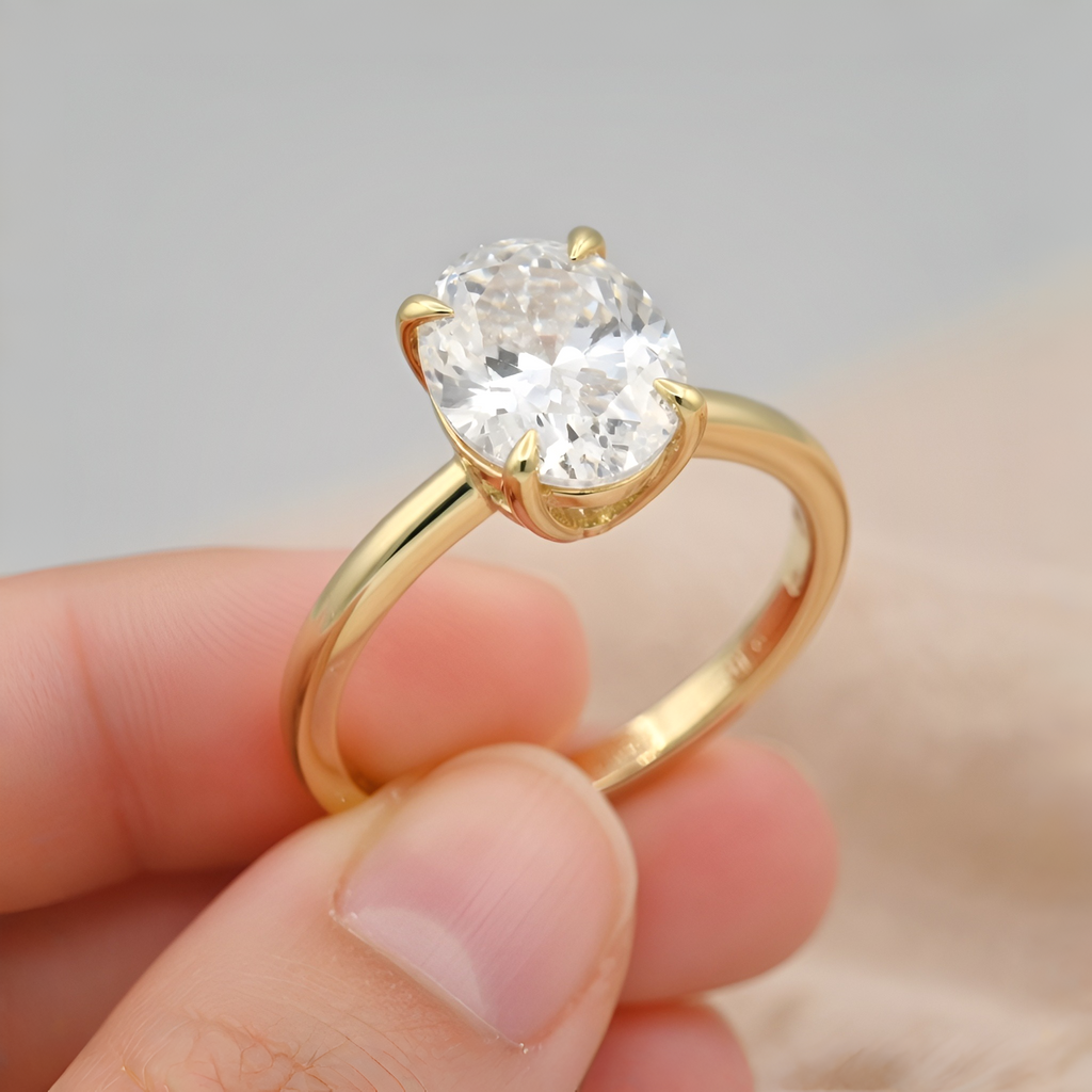 Cassandra - Bague imposante ovale en pierre