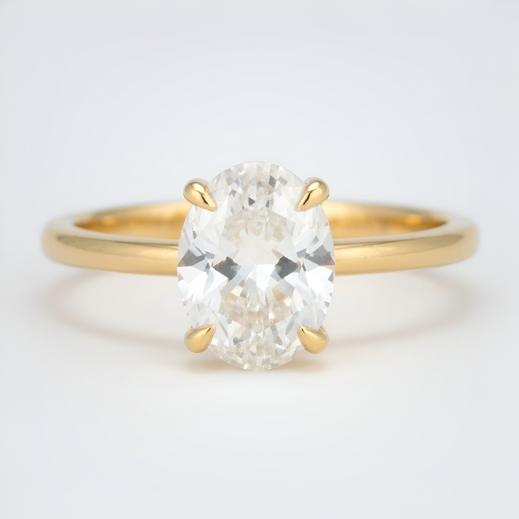 Cassandra - Bague imposante ovale en pierre