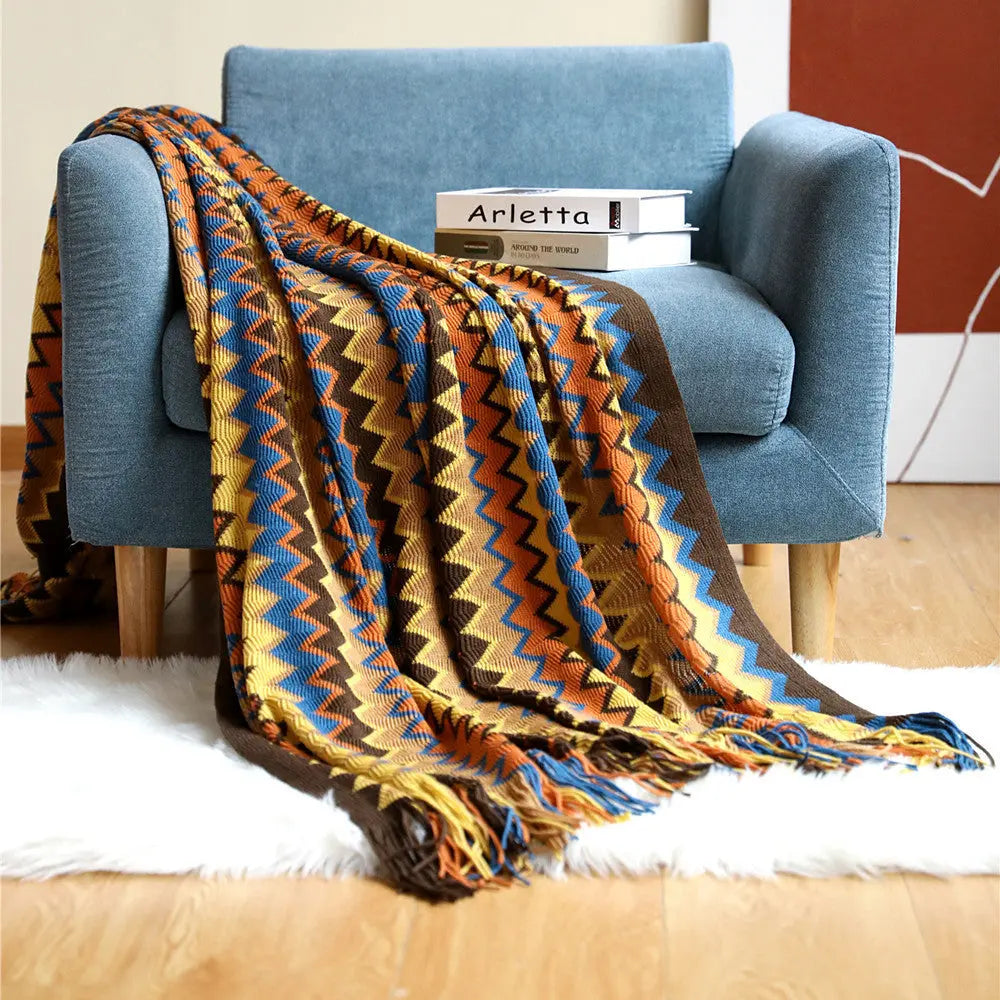 Couverture en chevron coloré Owen