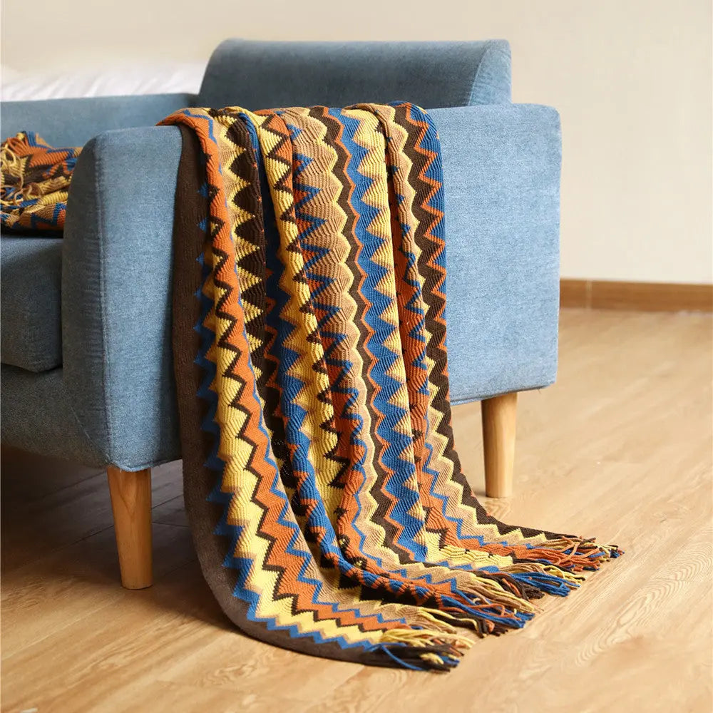 Couverture en chevron coloré Owen