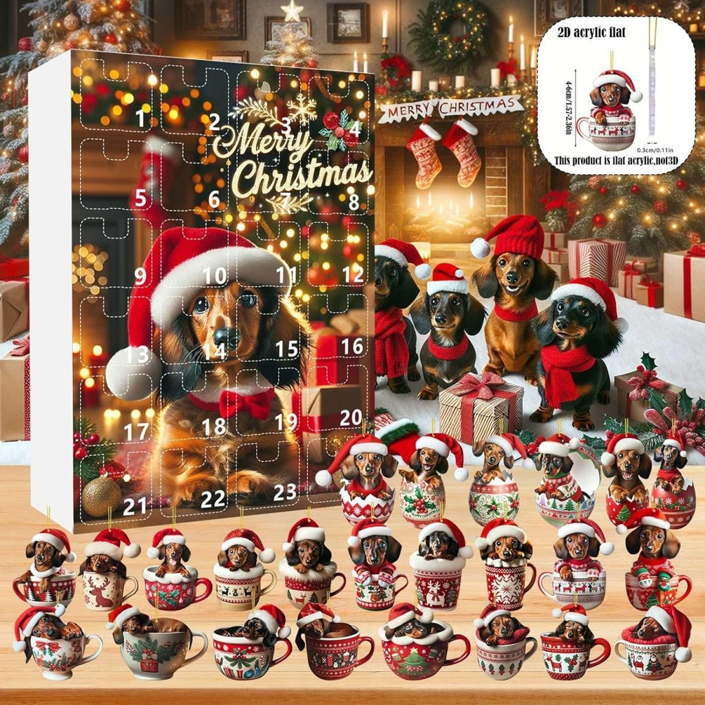 WUFFJOY – Calendrier de l'Avent de 24 jours sur le thème des teckels pour les amoureux des animaux