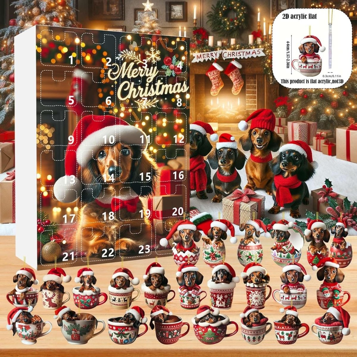 WUFFJOY – Calendrier de l'Avent de 24 jours sur le thème des teckels pour les amoureux des animaux
