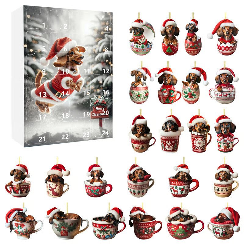 WUFFJOY – Calendrier de l'Avent de 24 jours sur le thème des teckels pour les amoureux des animaux
