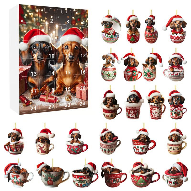 WUFFJOY – Calendrier de l'Avent de 24 jours sur le thème des teckels pour les amoureux des animaux