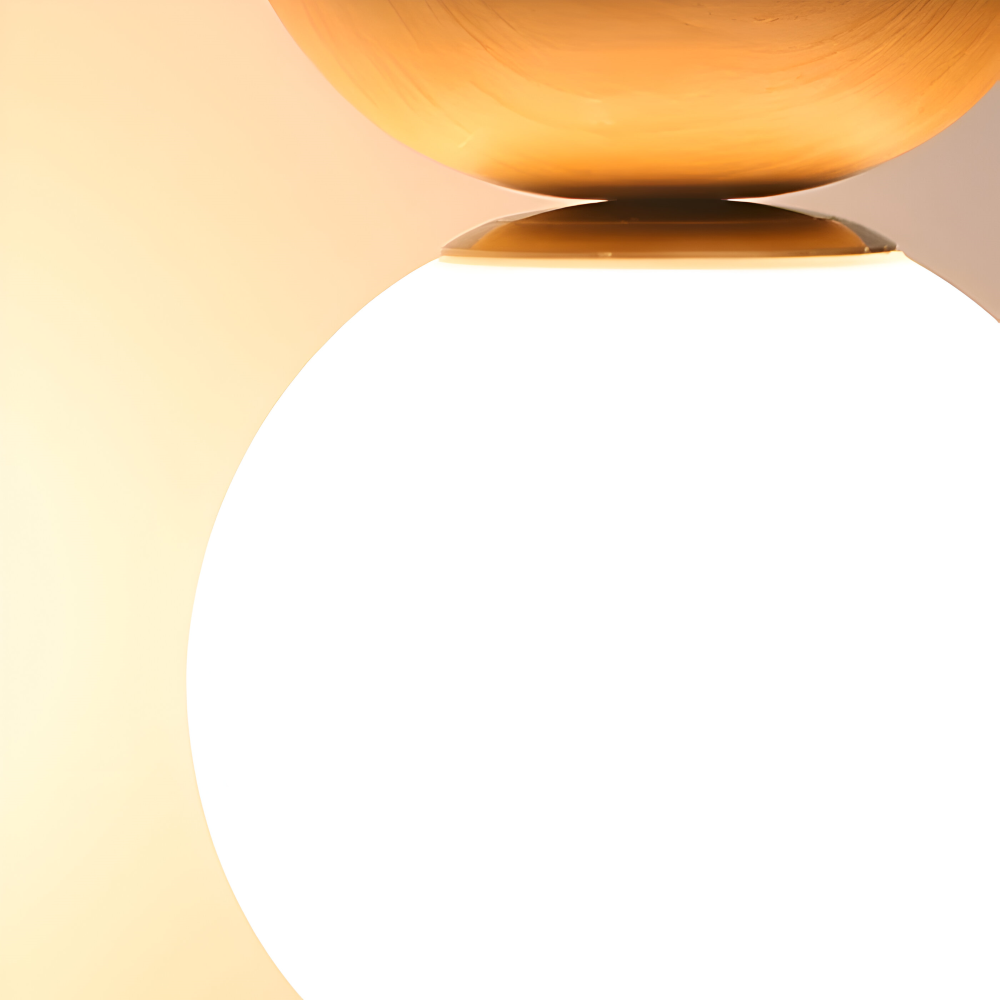 Lustre LED - Lampe Suspendue Japonaise en Forme de Perle - Éclairage Semi Flush Mount Orb