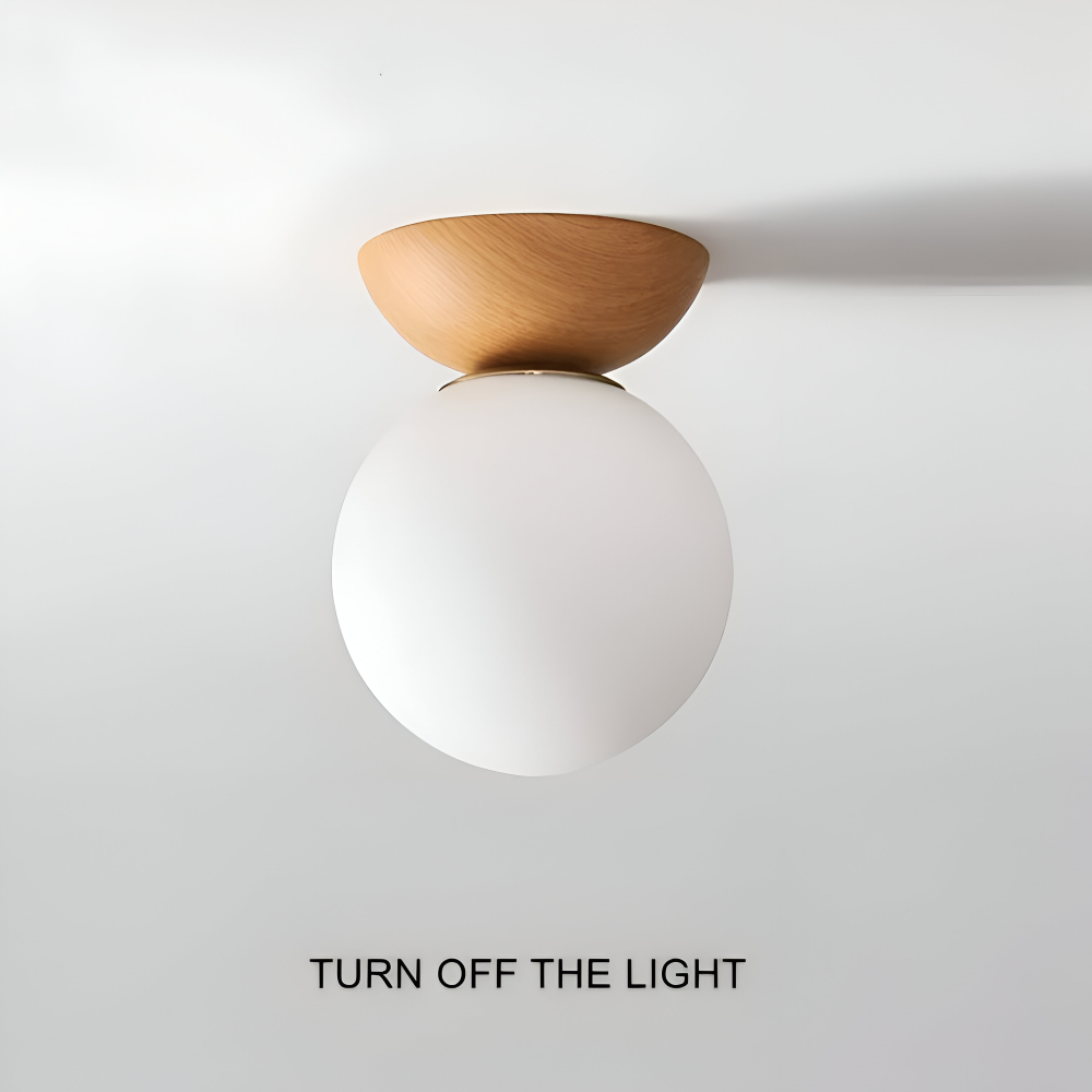 Lustre LED - Lampe Suspendue Japonaise en Forme de Perle - Éclairage Semi Flush Mount Orb