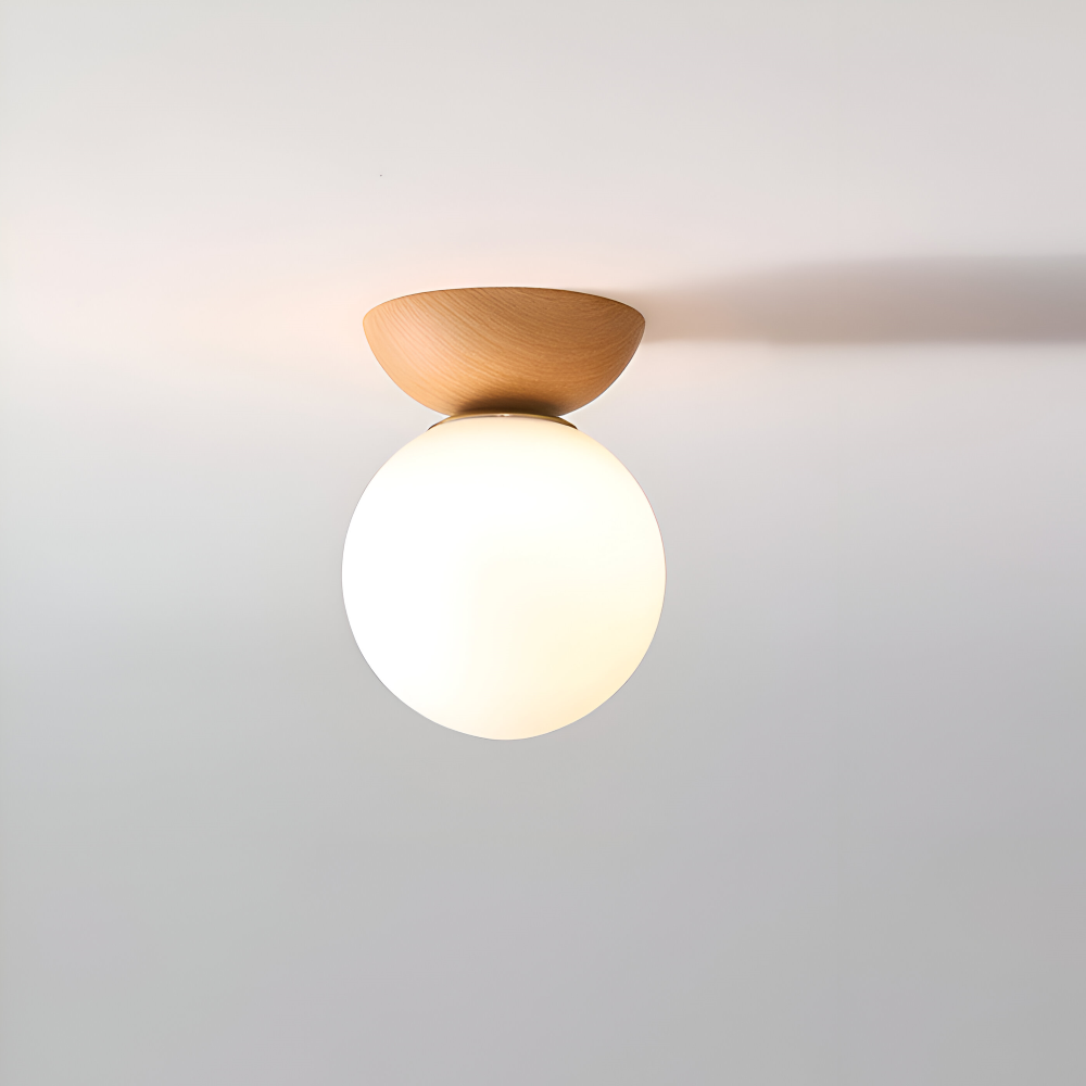 Lustre LED - Lampe Suspendue Japonaise en Forme de Perle - Éclairage Semi Flush Mount Orb