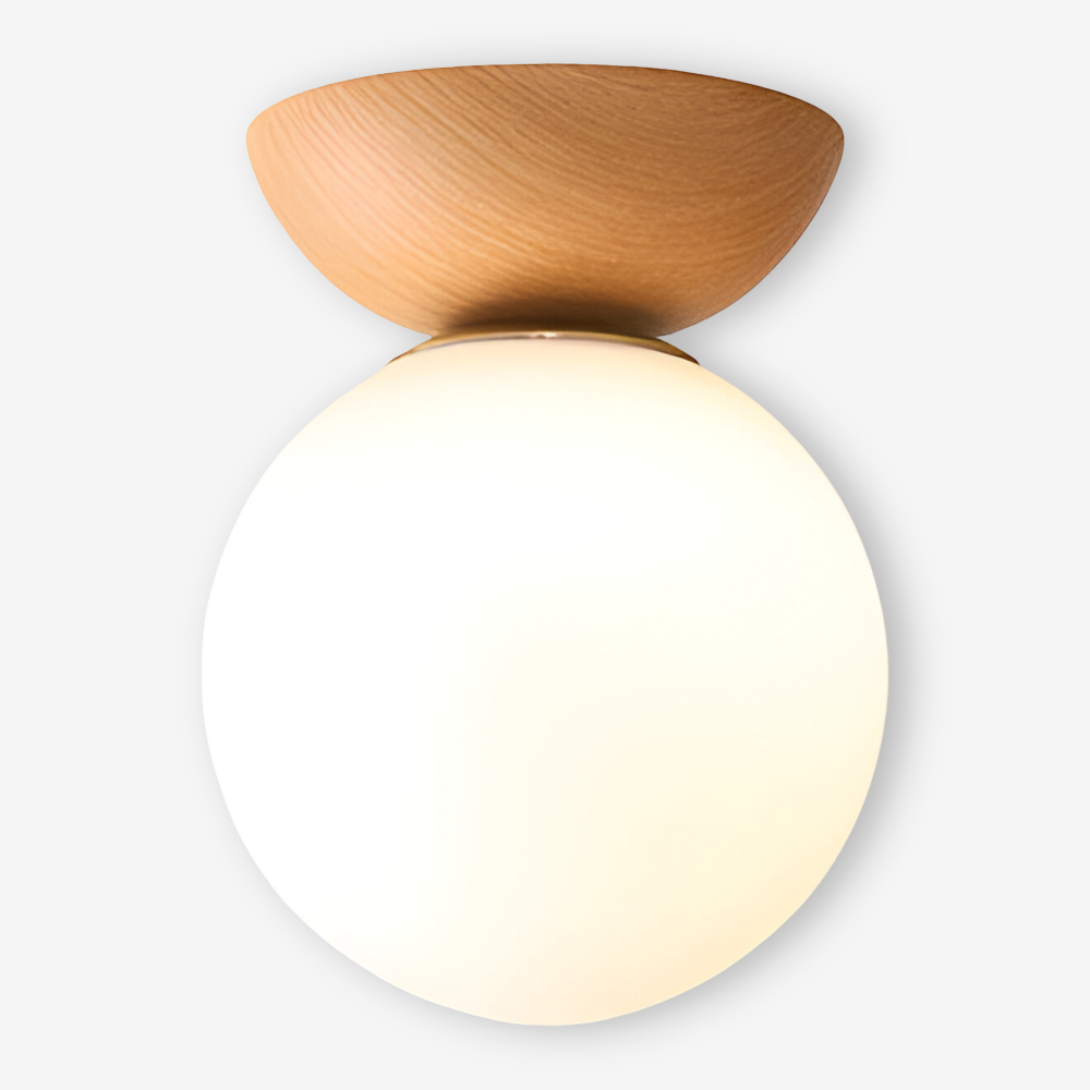 Lustre LED - Lampe Suspendue Japonaise en Forme de Perle - Éclairage Semi Flush Mount Orb
