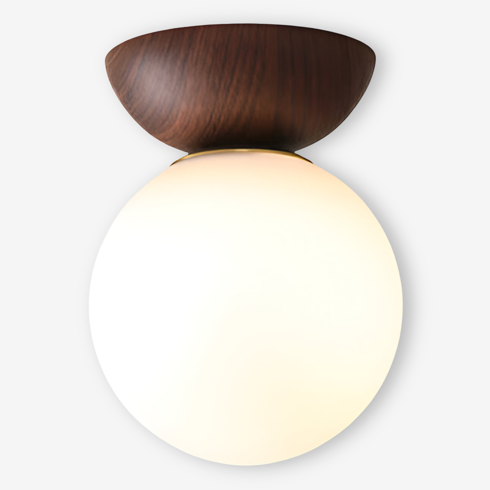 Lustre LED - Lampe Suspendue Japonaise en Forme de Perle - Éclairage Semi Flush Mount Orb