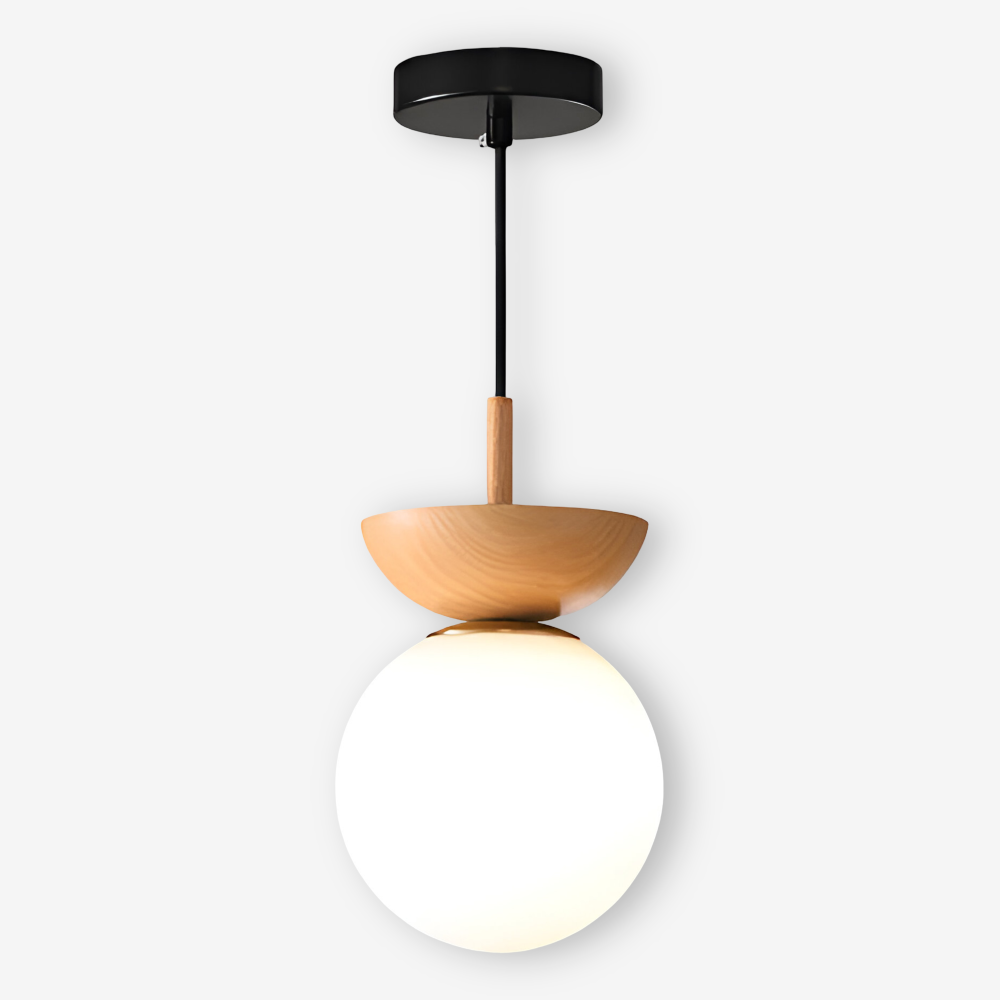 Lustre LED - Lampe Suspendue Japonaise en Forme de Perle - Éclairage Semi Flush Mount Orb