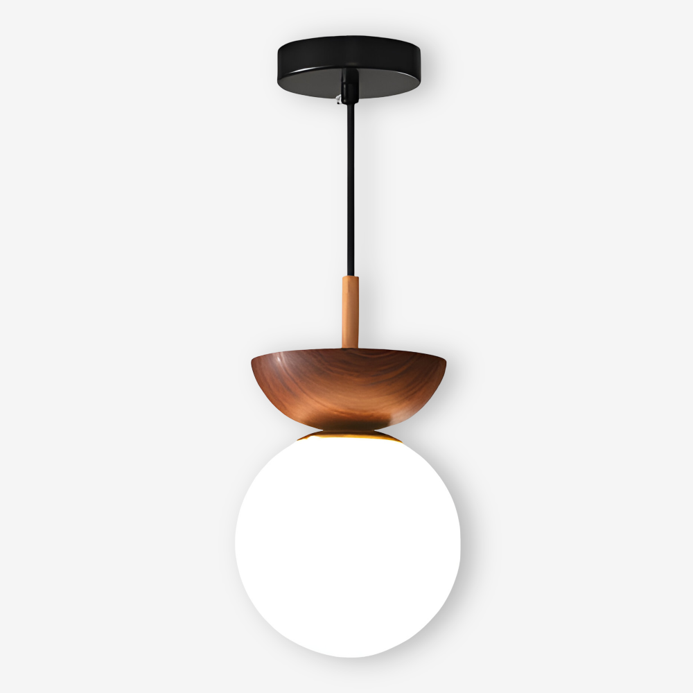 Lustre LED - Lampe Suspendue Japonaise en Forme de Perle - Éclairage Semi Flush Mount Orb