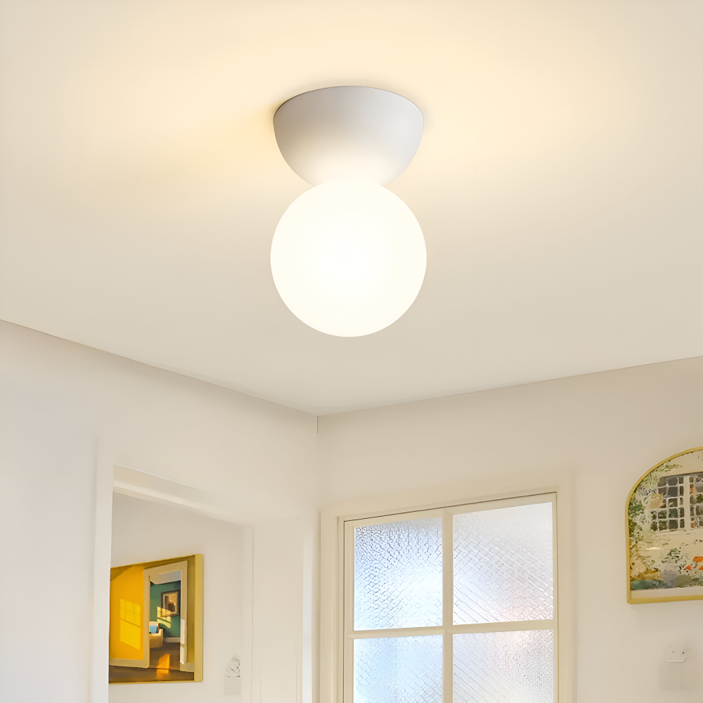 Lustre LED - Lampe Suspendue Japonaise en Forme de Perle - Éclairage Semi Flush Mount Orb