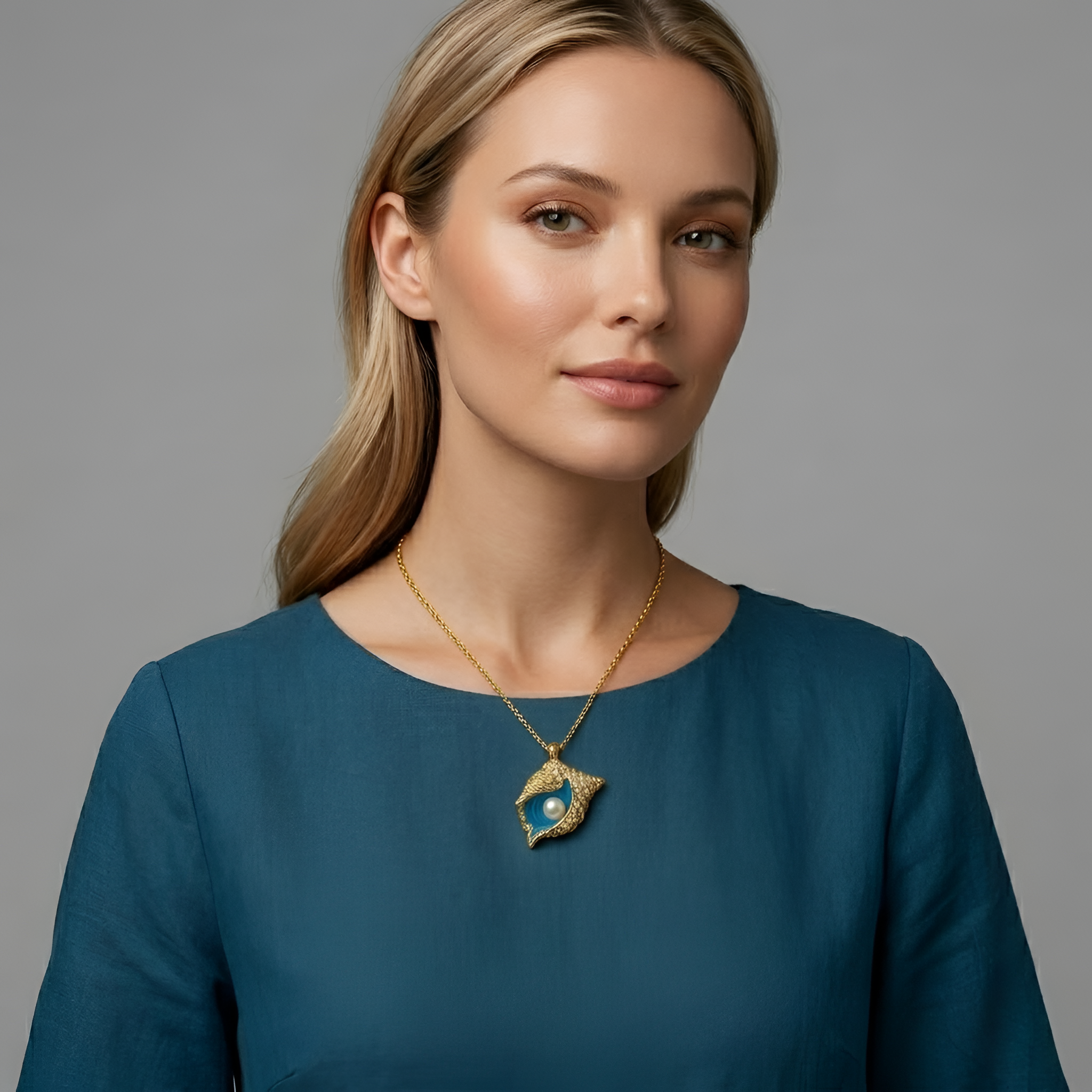 Victoria - Collier à breloques marines d'inspiration océanique pour femme
