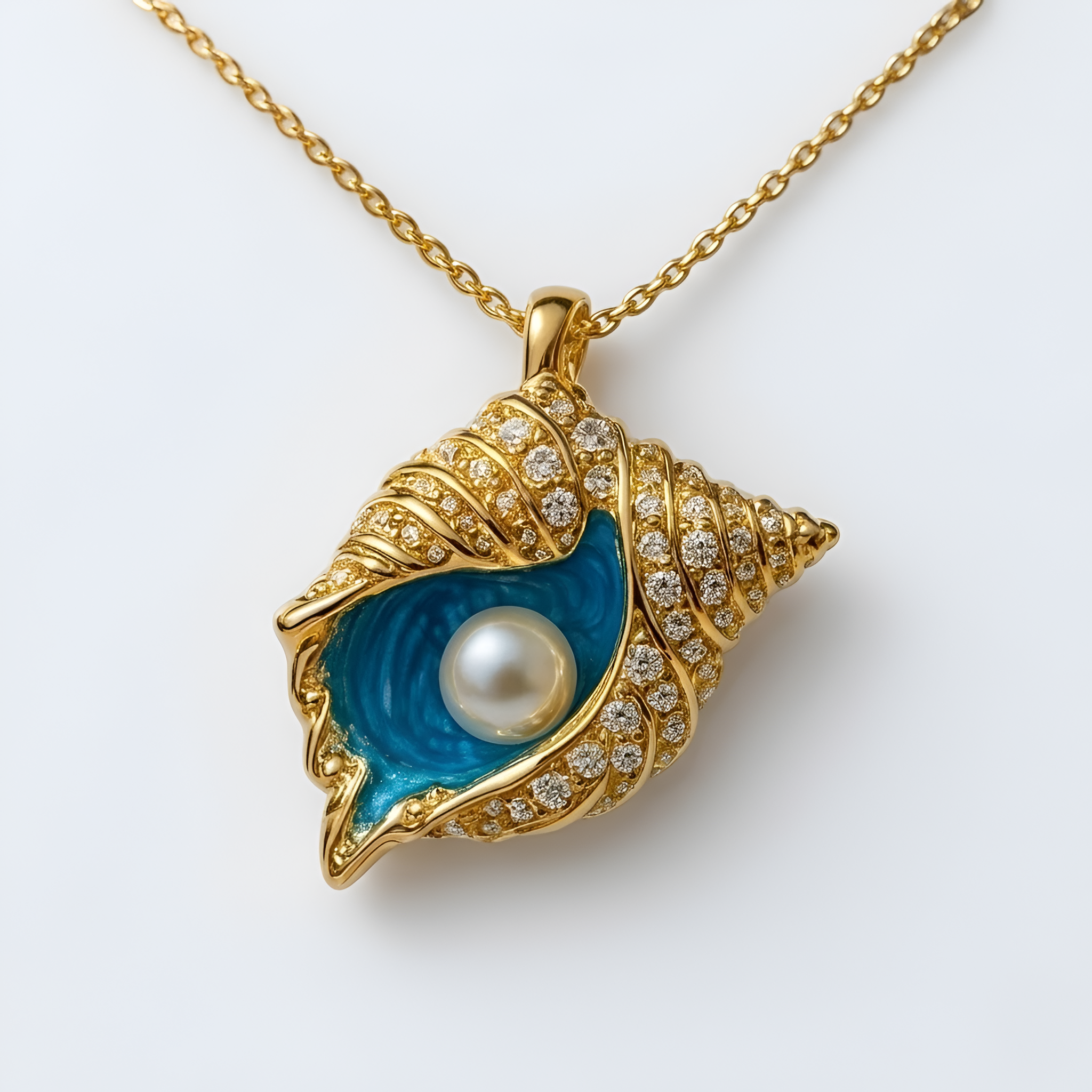 Victoria - Collier à breloques marines d'inspiration océanique pour femme