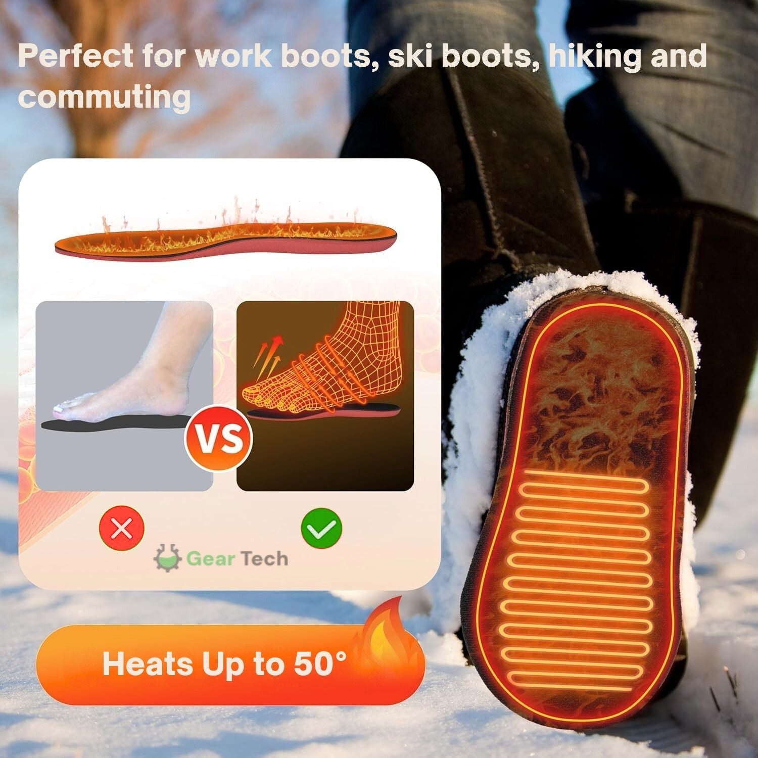 Skanto | semelles chauffantes UK – Meilleures semelles thermiques pour bottes, chaussures de travail et confort hivernal quotidien