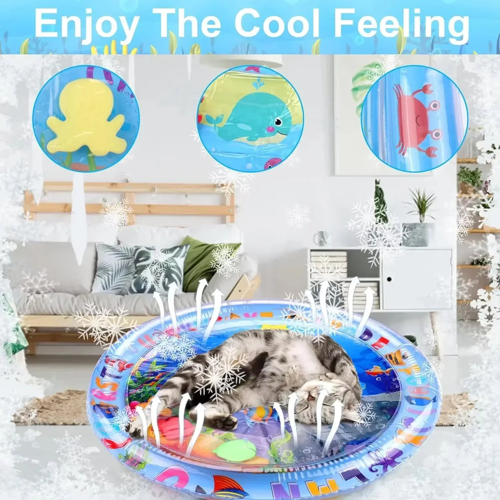 TAPIS OCEANPAWS – Tapis de Jeu Sensory Réfrigérant Gonflable