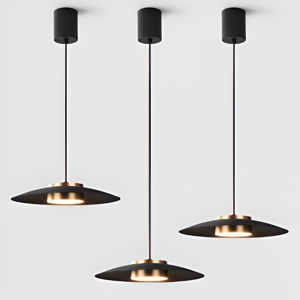 Lampe suspendue industrielle avec variateur – lampe LED noire au design nordique